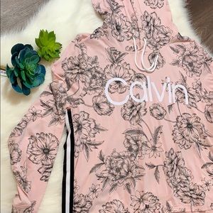 calvin klein floral hoodie